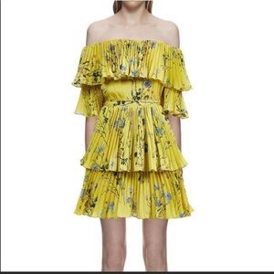 Yellow floral print Self Portrait dress